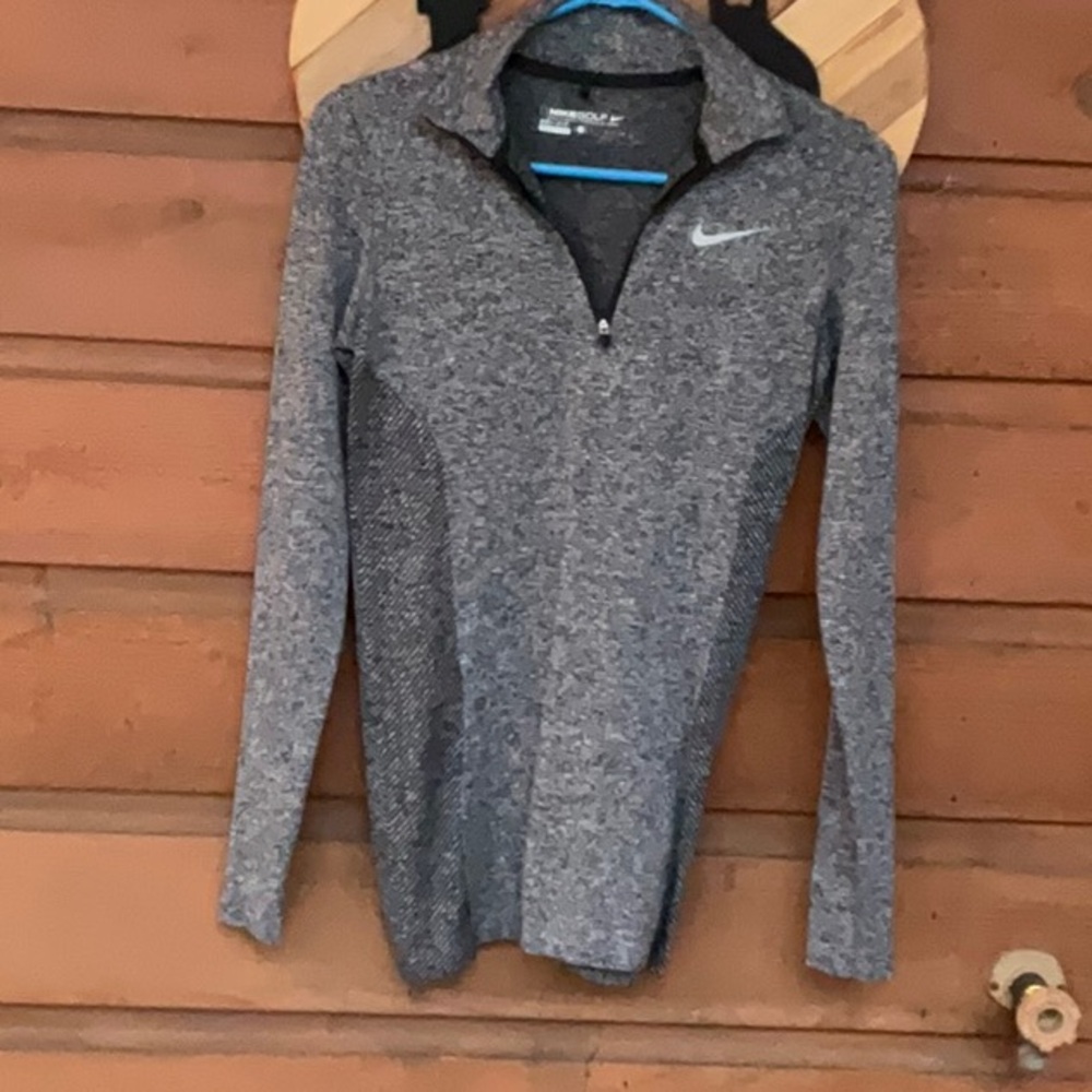 Nike Gray Quarter-Zip Pullover